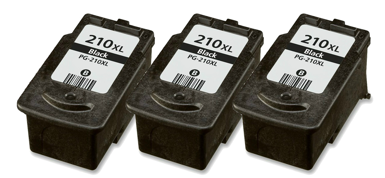 3 PK Canon PG 210XL Black Ink Cartridge for PIXMA MP240 MP250 MP280