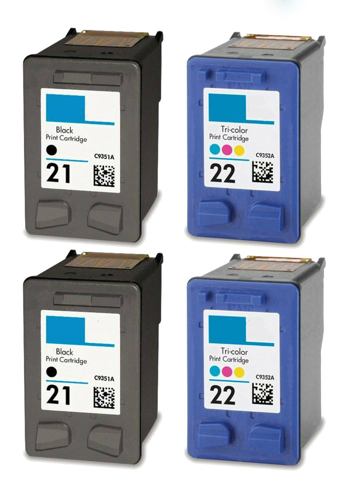 For HP 21 22 Ink Cartridges Combo pack C9351AN C9352AN 4PK | eBay
