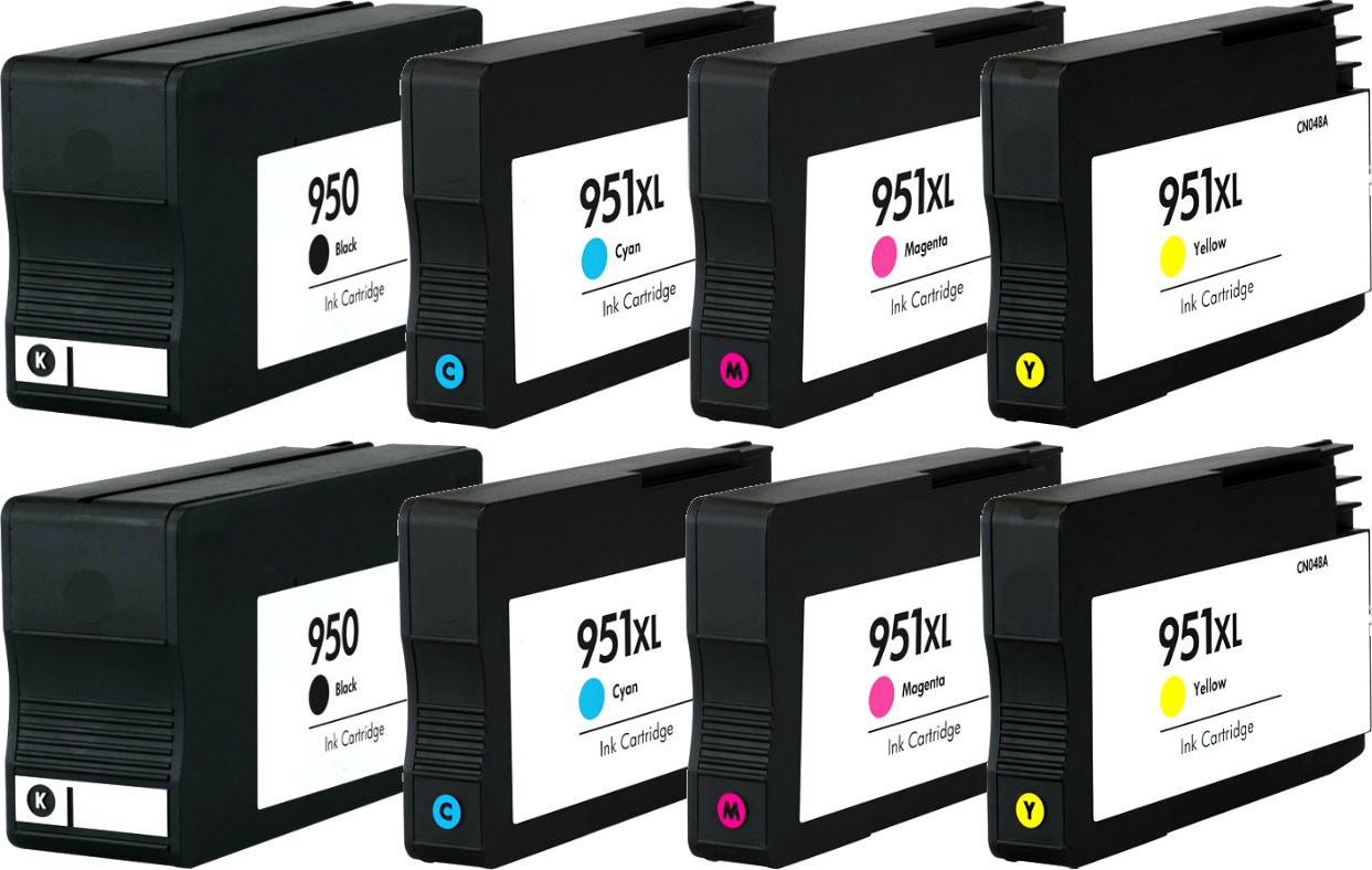 8pk HP 950 951XL XL Ink for Officejet Pro 251DW 276DW 8100 8600 Series